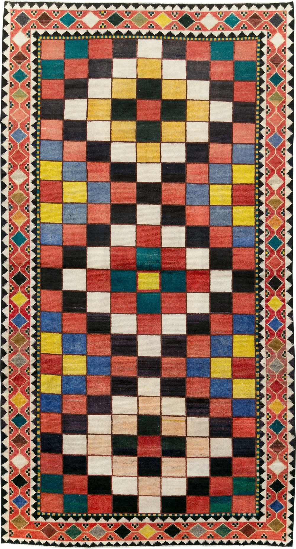 Vintage Persian Gabbeh Accent Rug (Pair: 2 of 2), No.28014 - Gsblank