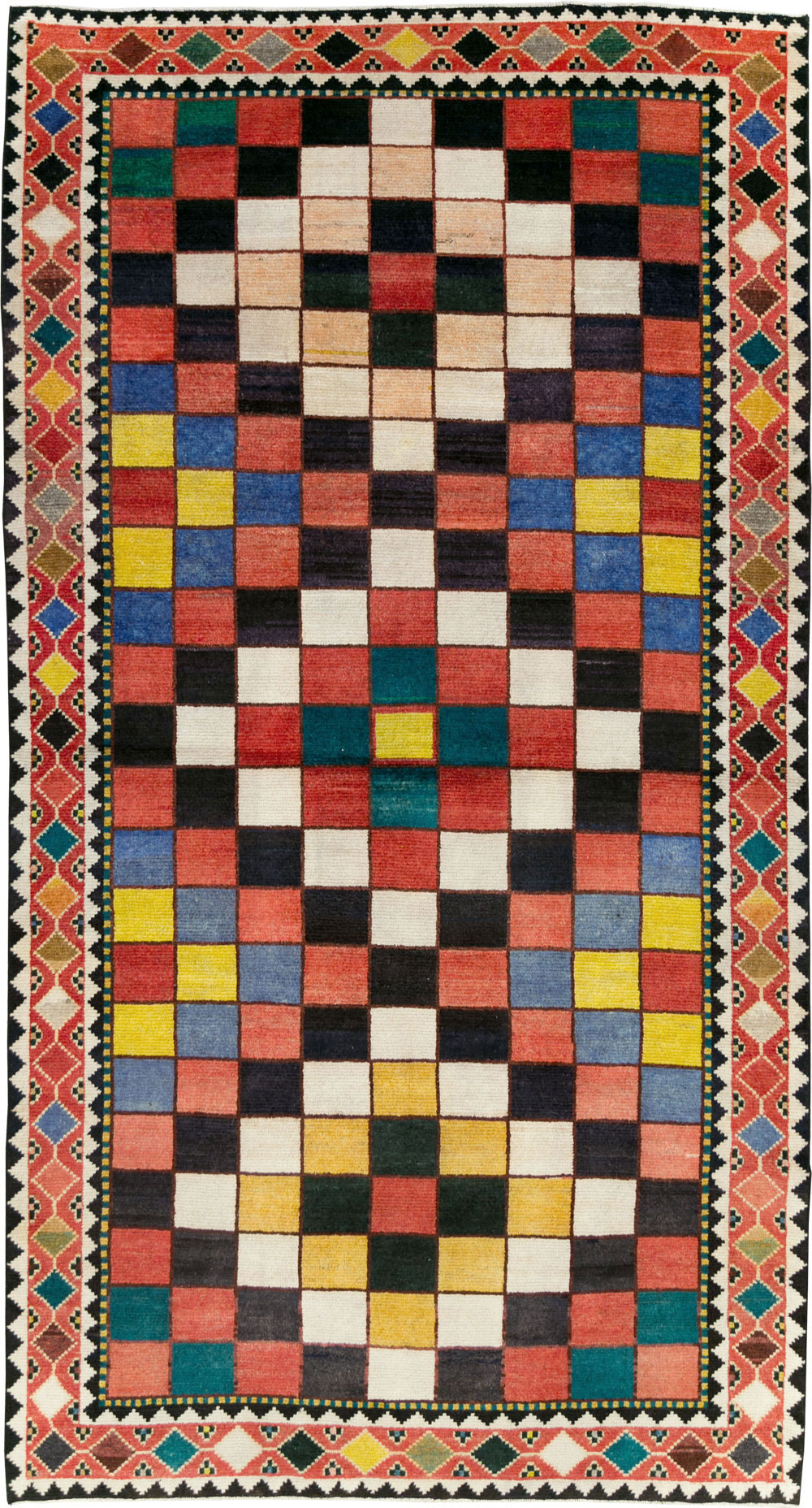 Vintage Persian Gabbeh Accent Rug (Pair: 2 of 2), No.28014 - Gsblank