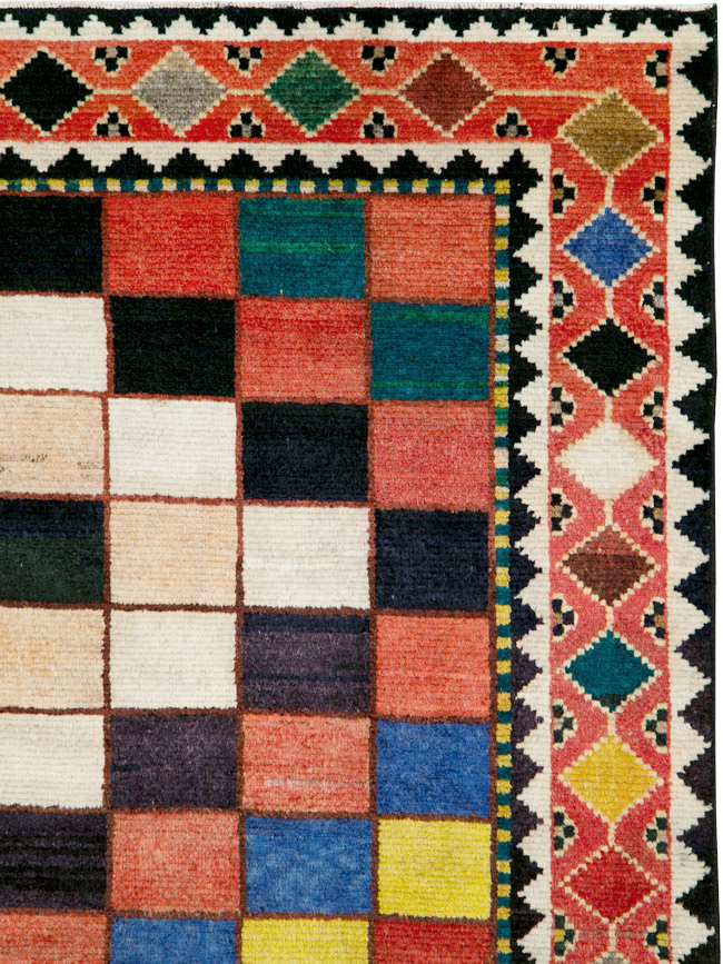 Vintage Persian Gabbeh Accent Rug (Pair: 2 of 2), No.28014 - Gsblank