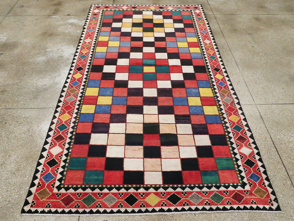 Vintage Persian Gabbeh Accent Rug (Pair: 2 of 2), No.28014 - Gsblank