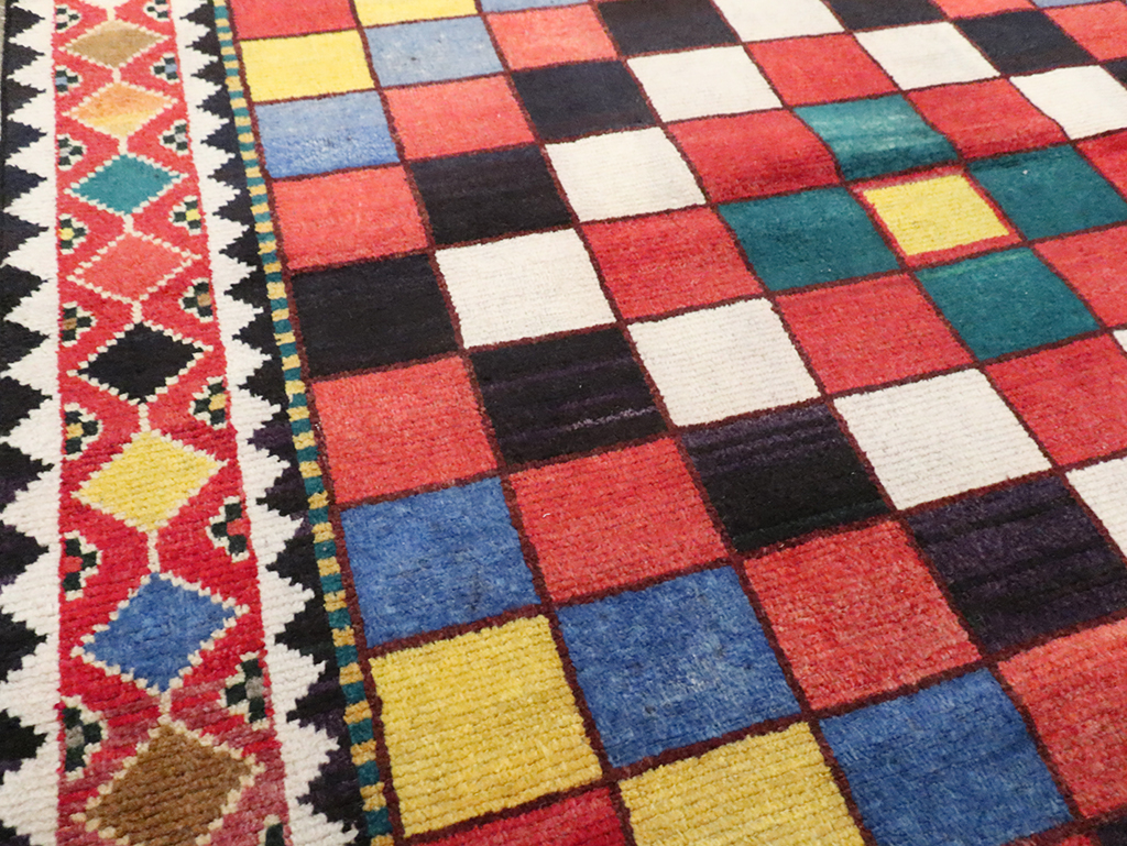 Vintage Persian Gabbeh Accent Rug (Pair: 2 of 2), No.28014 - Gsblank