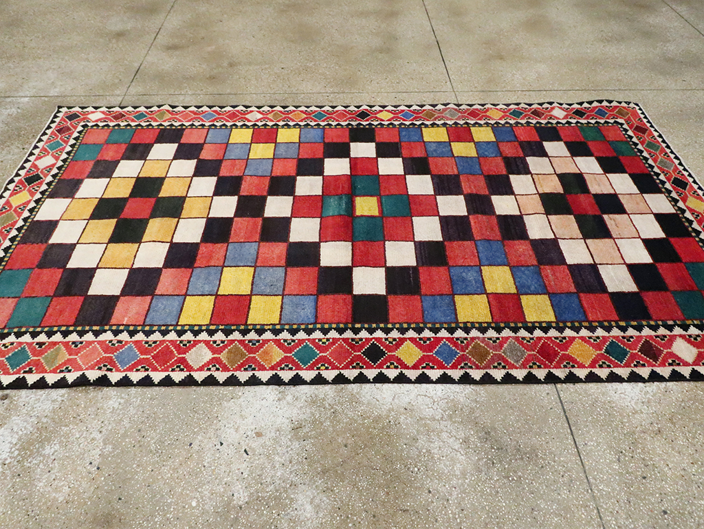 Vintage Persian Gabbeh Accent Rug (Pair: 2 of 2), No.28014 - Gsblank