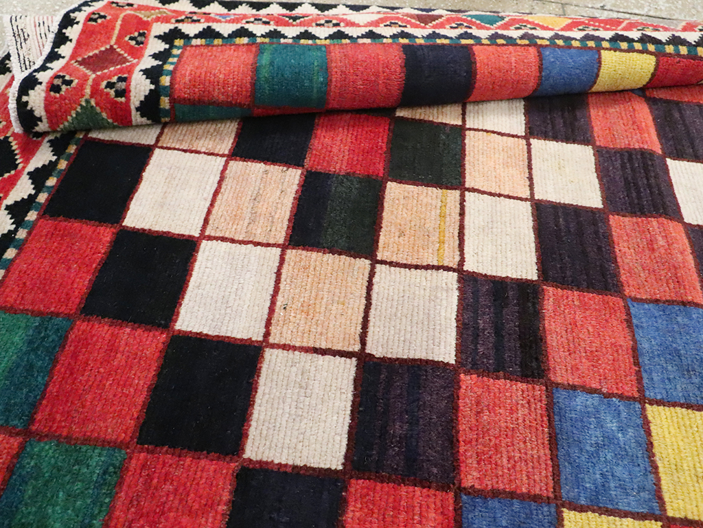 Vintage Persian Gabbeh Accent Rug (Pair: 2 of 2), No.28014 - Gsblank