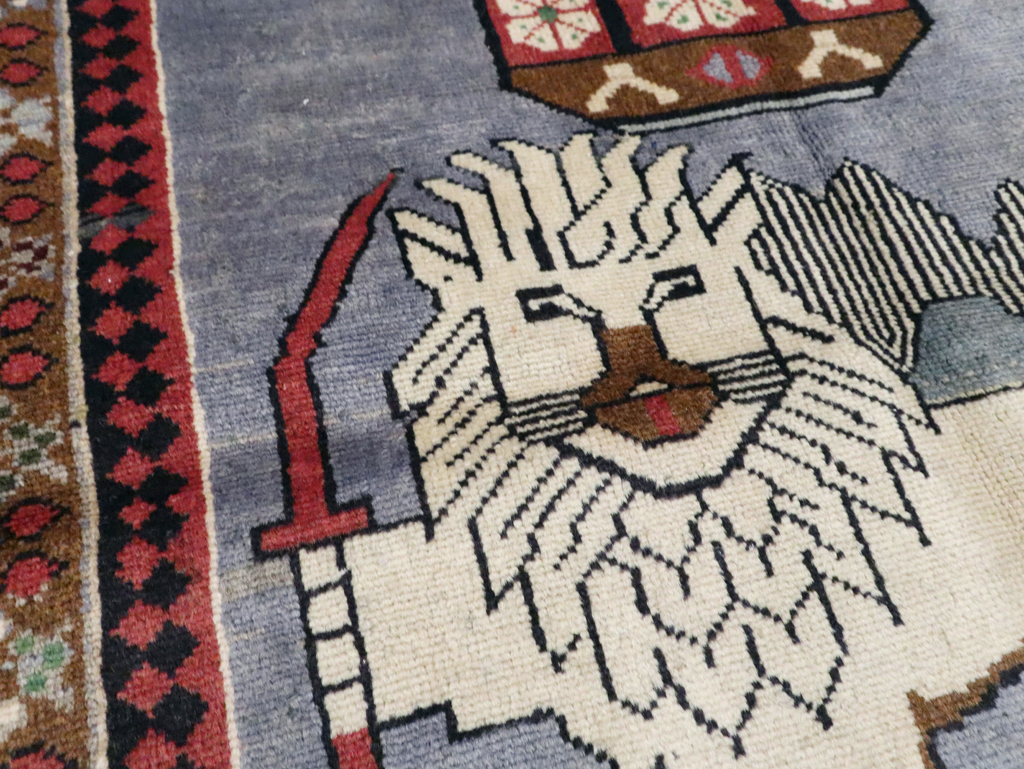 Vintage Pictorial Hamadan Rug, No.28020 - Gsblank