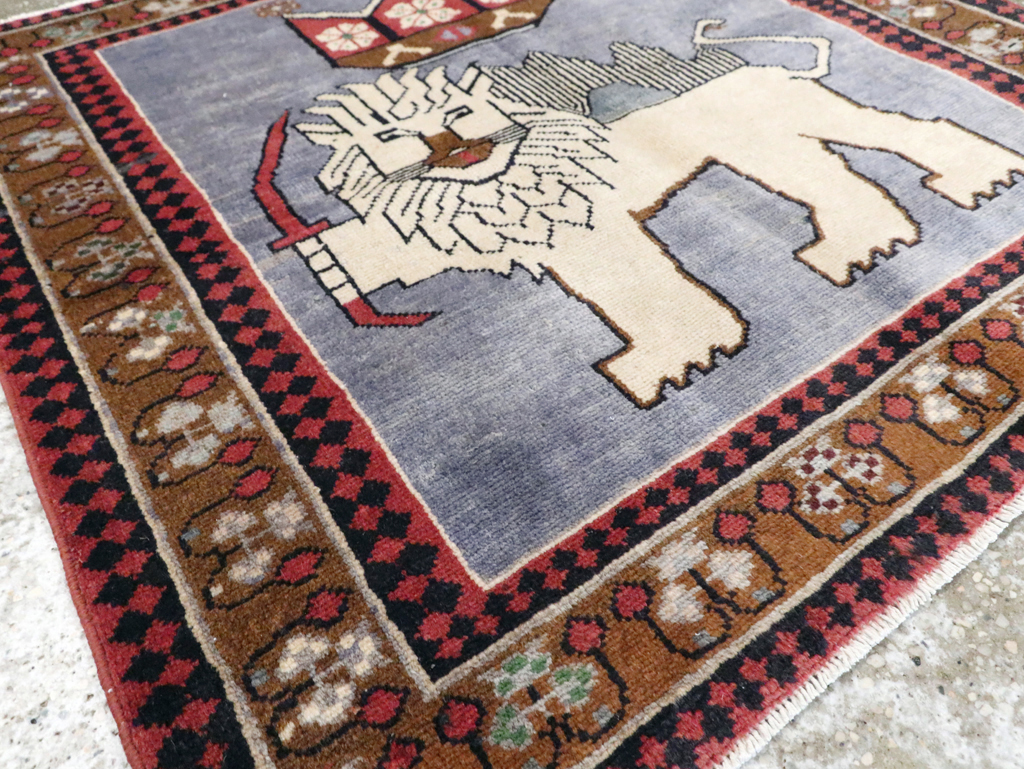 Vintage Pictorial Hamadan Rug, No.28020 - Gsblank