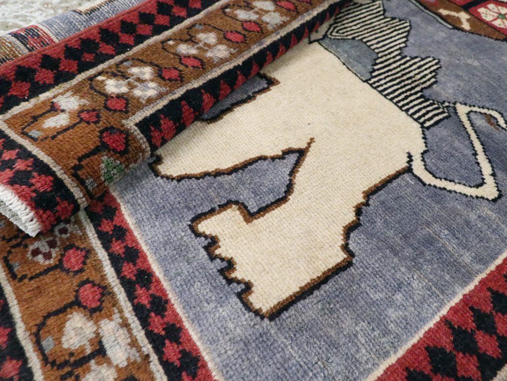 Vintage Pictorial Hamadan Rug, No.28020 - Gsblank