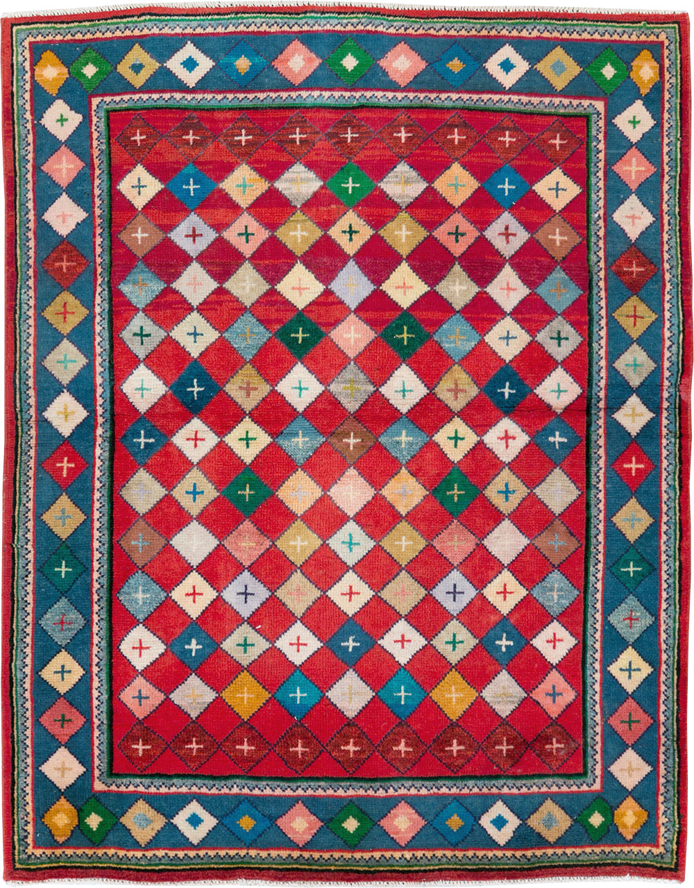 Vintage Persian Mahal Rug, No.28035 - Gsblank