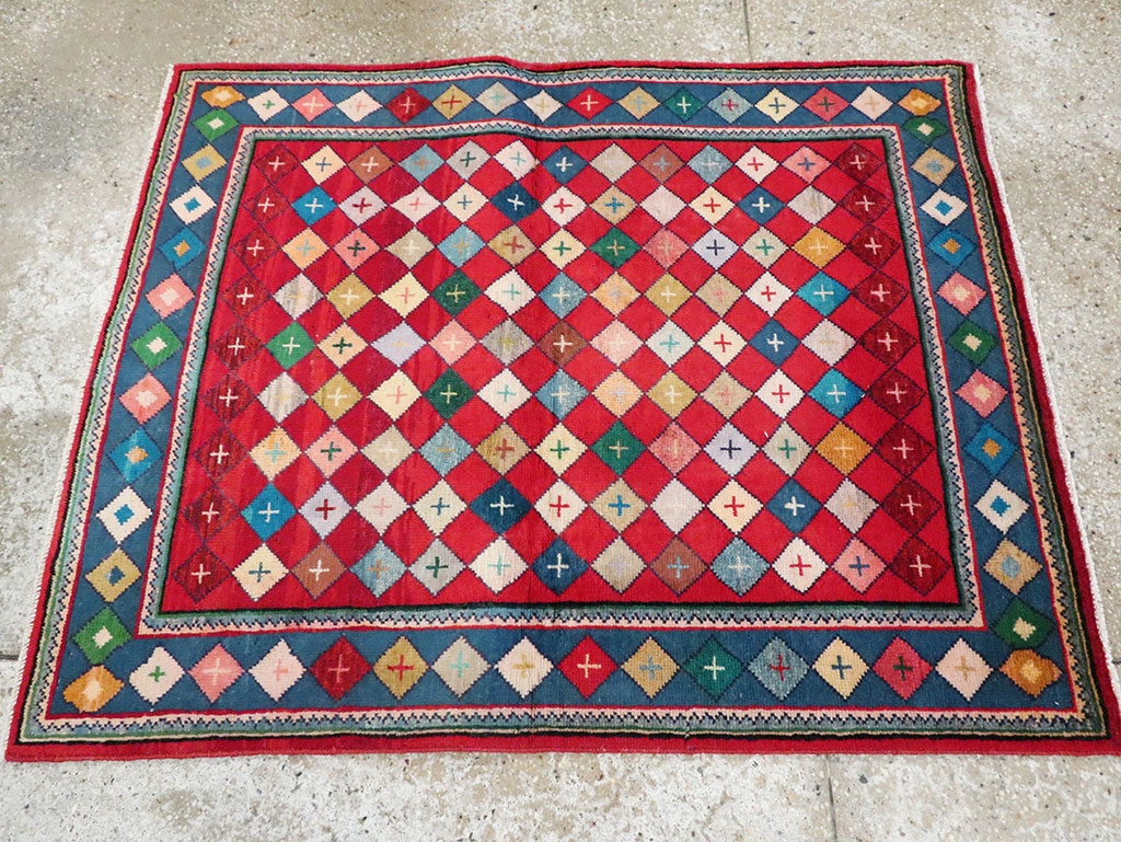 Vintage Persian Mahal Rug, No.28035 - Gsblank