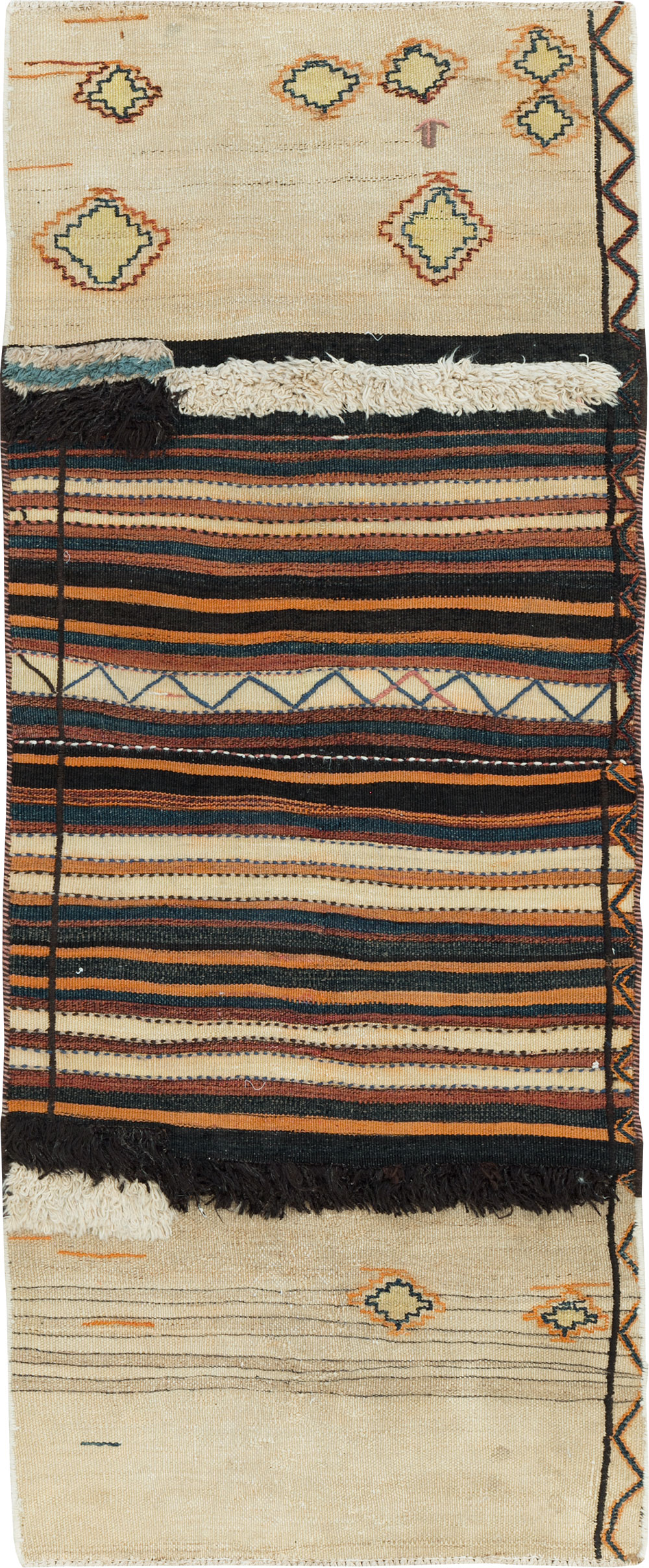 Vintage Persian Chaharmahal Bakhtiari Tacheh Flatweave Kilim , No.28037 - Gsblank