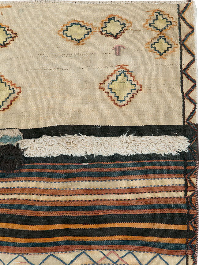 Vintage Persian Chaharmahal Bakhtiari Tacheh Flatweave Kilim , No.28037 - Gsblank