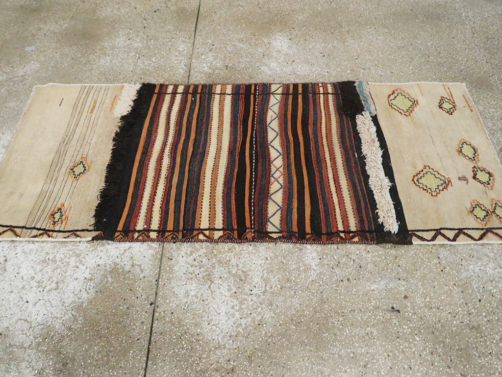 Vintage Persian Chaharmahal Bakhtiari Tacheh Flatweave Kilim , No.28037 - Gsblank