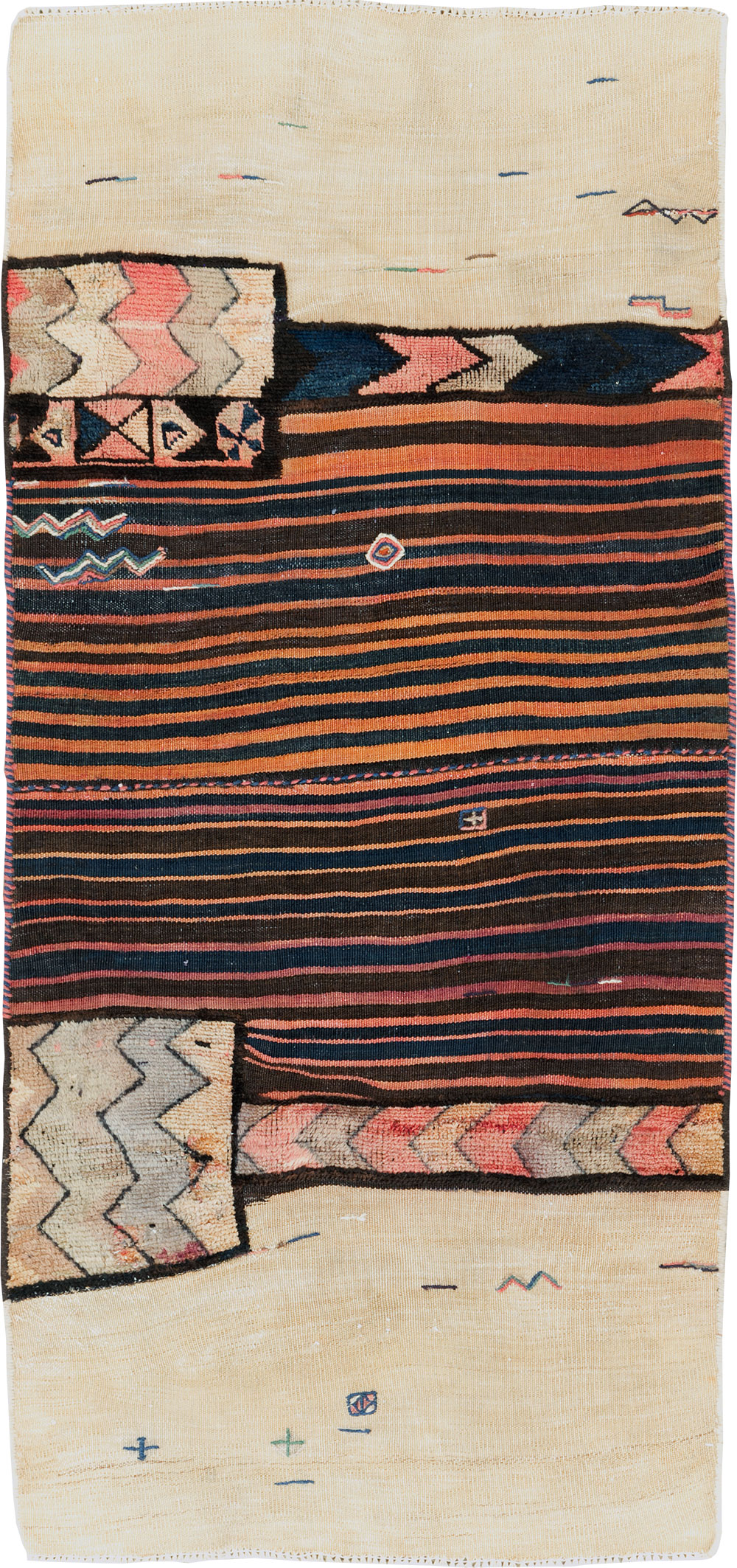 Vintage Persian Chaharmahal Bakhtiari Tacheh Flatweave Kilim , No.28038 - Gsblank
