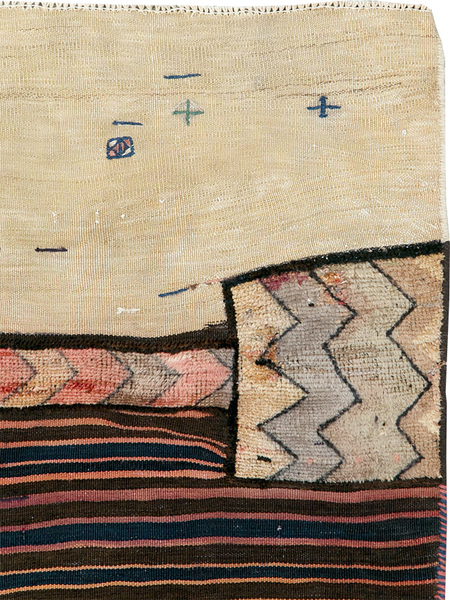 Vintage Persian Chaharmahal Bakhtiari Tacheh Flatweave Kilim , No.28038 - Gsblank