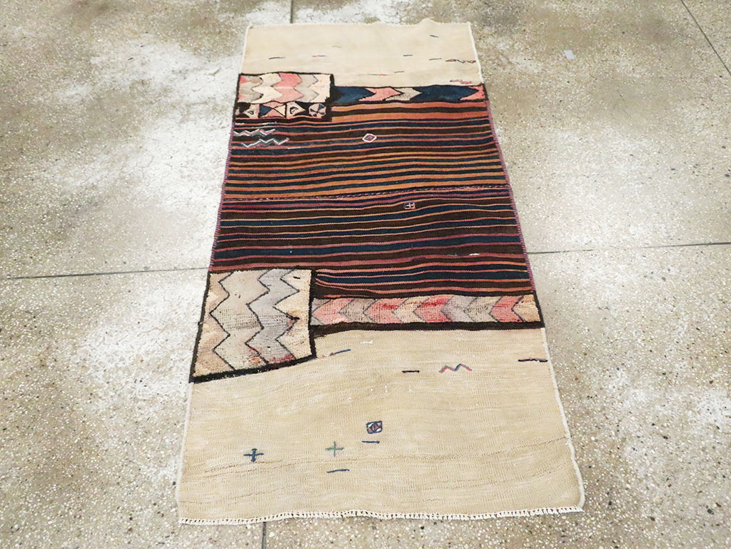 Vintage Persian Flatweave Kilim Throw Rug, No.28038 - Gsblank
