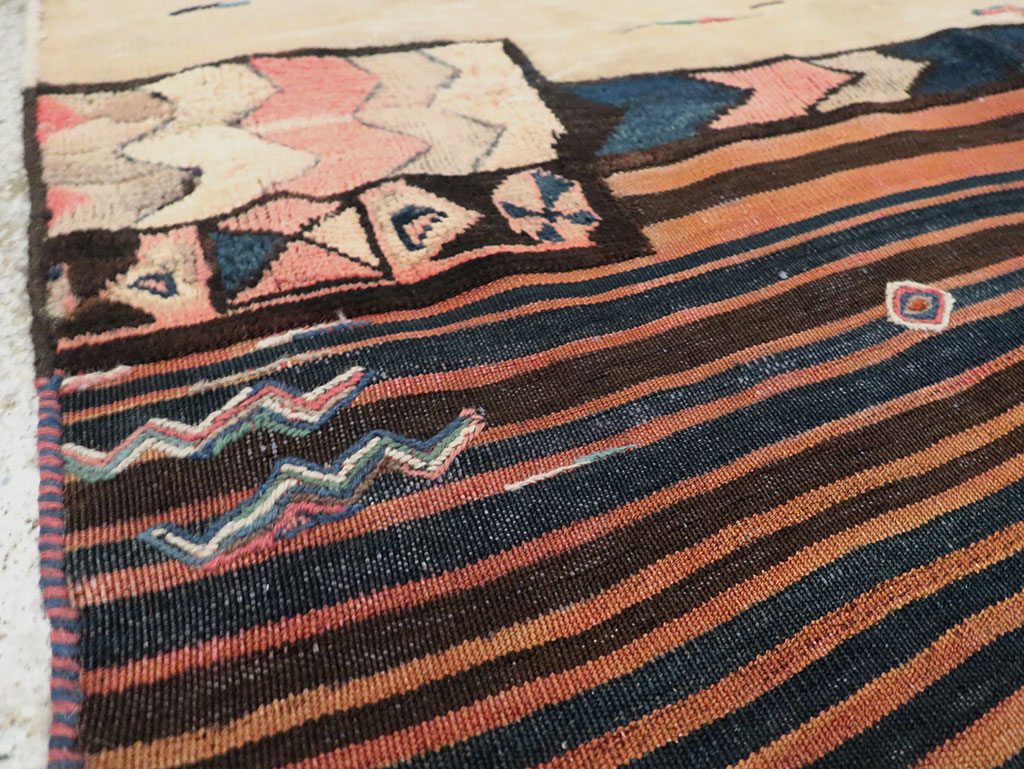 Vintage Persian Chaharmahal Bakhtiari Tacheh Flatweave Kilim , No.28038 - Gsblank