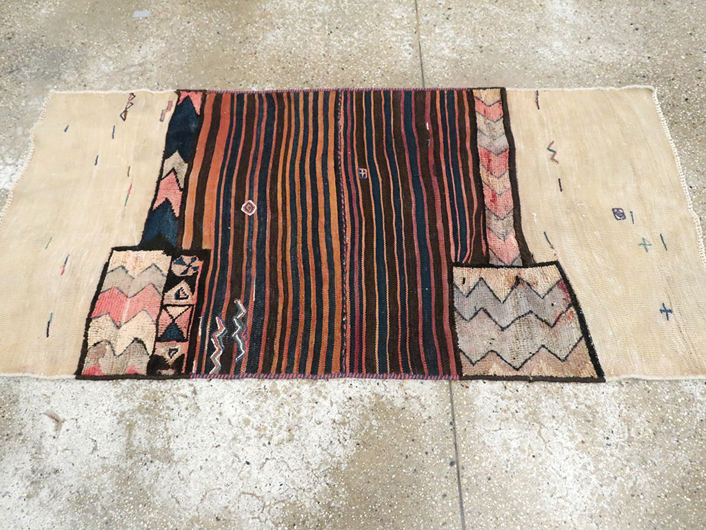Vintage Persian Chaharmahal Bakhtiari Tacheh Flatweave Kilim , No.28038 - Gsblank