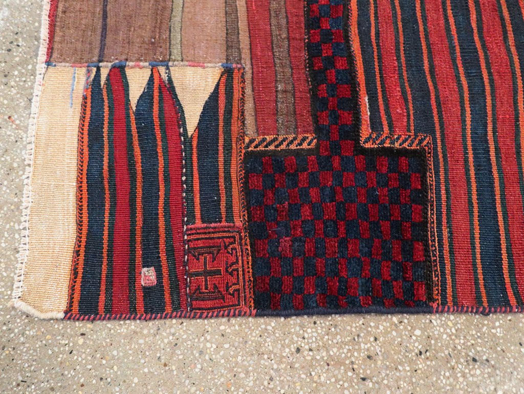 Vintage Persian Chaharmahal Bakhtiari Tacheh Flatweave Kilim, No.28040 - Gsblank