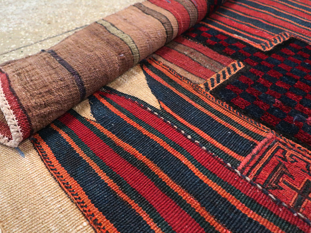 Vintage Persian Chaharmahal Bakhtiari Tacheh Flatweave Kilim, No.28040 - Gsblank