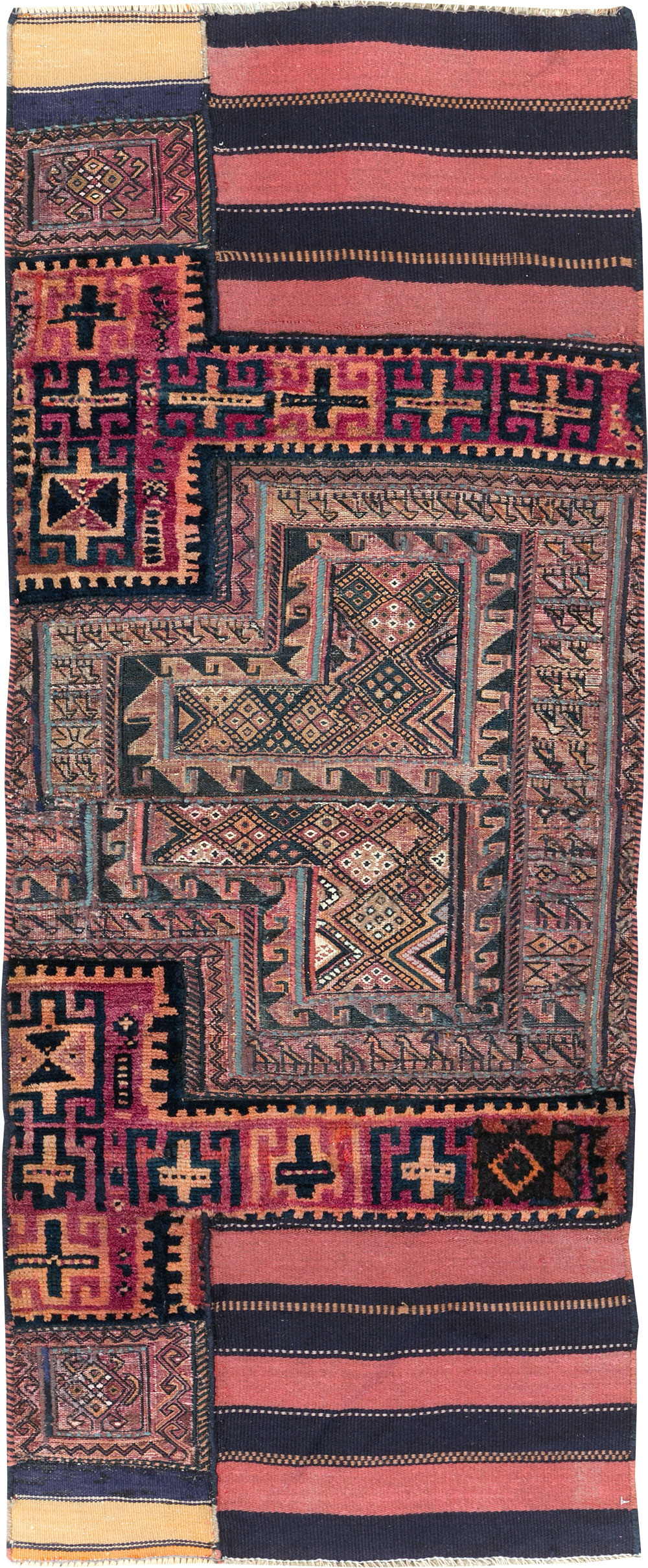 Vintage Persian Chaharmahal Bakhtiari Tacheh Flatweave Kilim , No.28041 - Gsblank