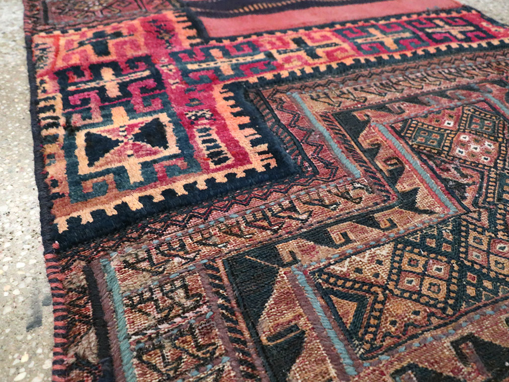Vintage Persian Chaharmahal Bakhtiari Tacheh Flatweave Kilim , No.28041 - Gsblank