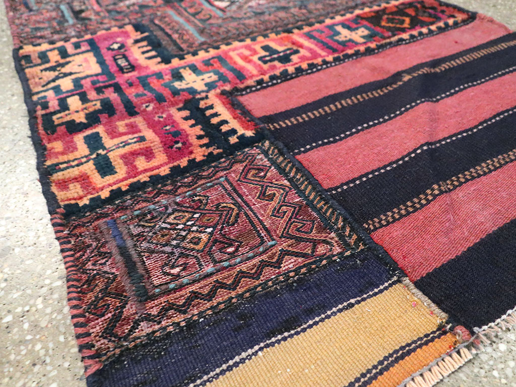 Vintage Persian Chaharmahal Bakhtiari Tacheh Flatweave Kilim , No.28041 - Gsblank