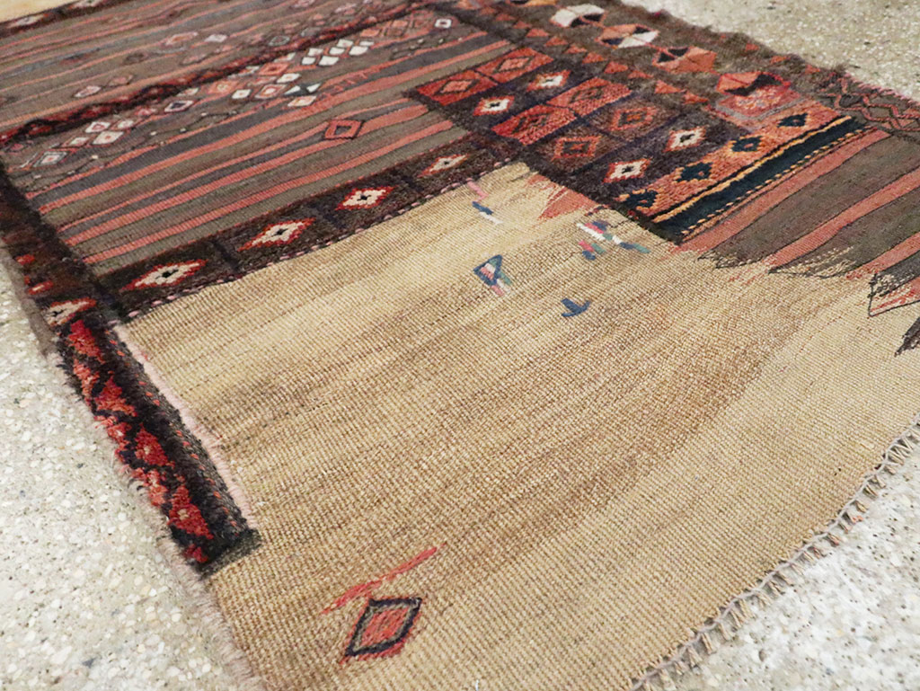Vintage Persian Chaharmahal Bakhtiari Tacheh Flatweave Kilim , No.28042 - Gsblank