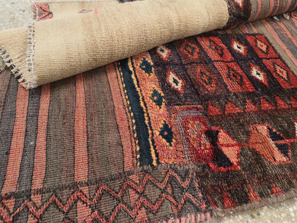 Vintage Persian Chaharmahal Bakhtiari Tacheh Flatweave Kilim , No.28042 - Gsblank
