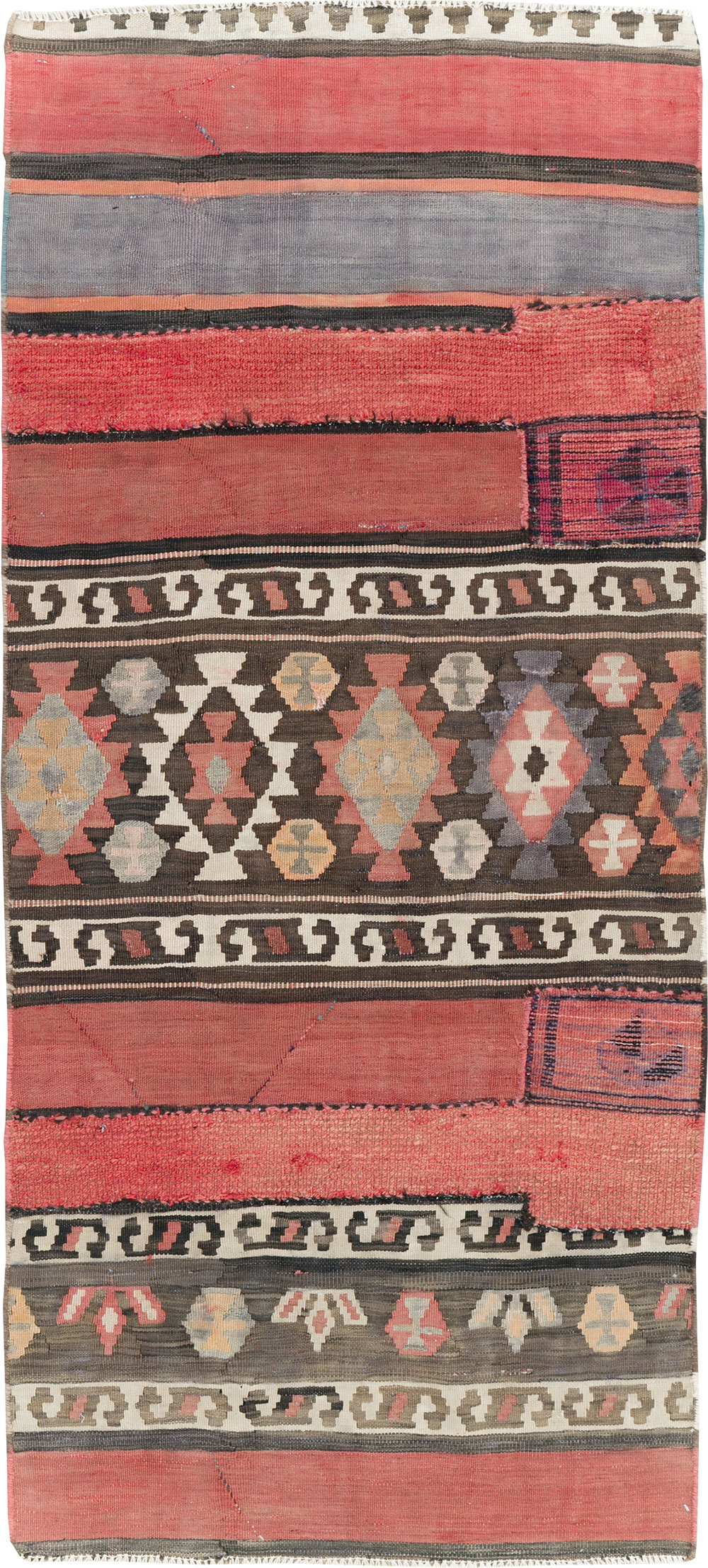 Vintage Persian Flatweave Kilim Throw Rug, No.28043 - Gsblank