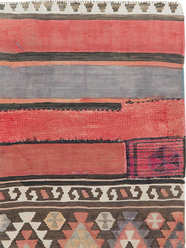 Vintage Persian Flatweave Kilim Throw Rug, No.28043 - Gsblank