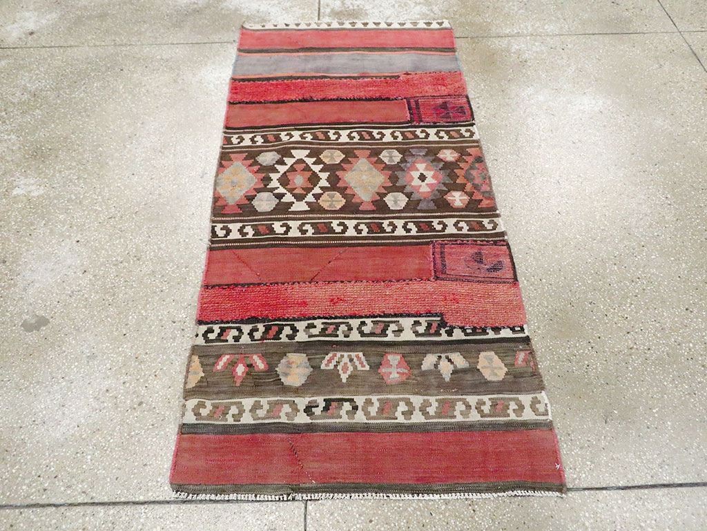 Vintage Persian Flatweave Kilim Throw Rug, No.28043 - Gsblank