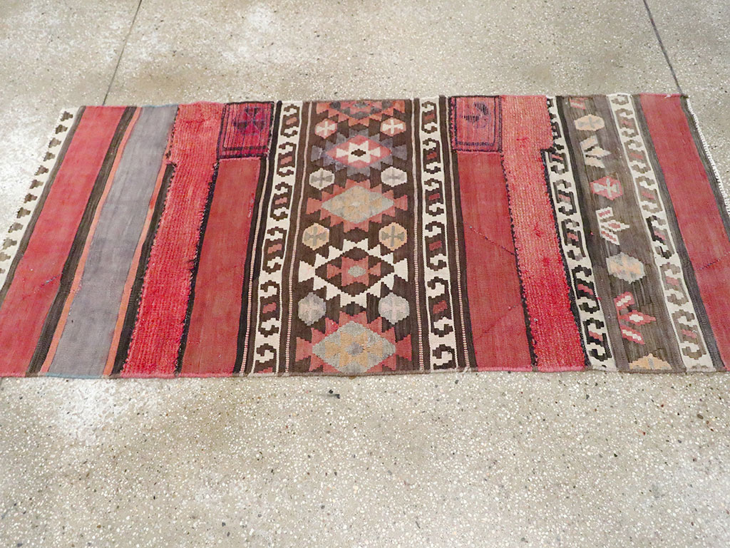 Vintage Persian Chaharmahal Bakhtiari Tacheh Flatweave Kilim , No.28043 - Gsblank