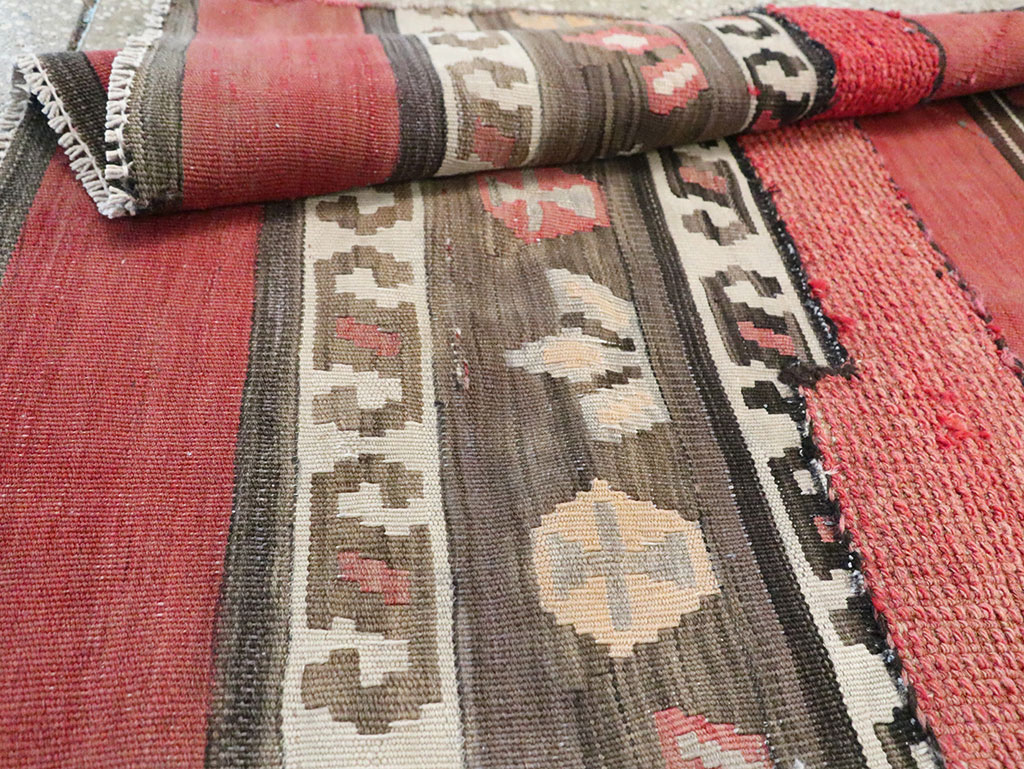 Vintage Persian Chaharmahal Bakhtiari Tacheh Flatweave Kilim , No.28043 - Gsblank