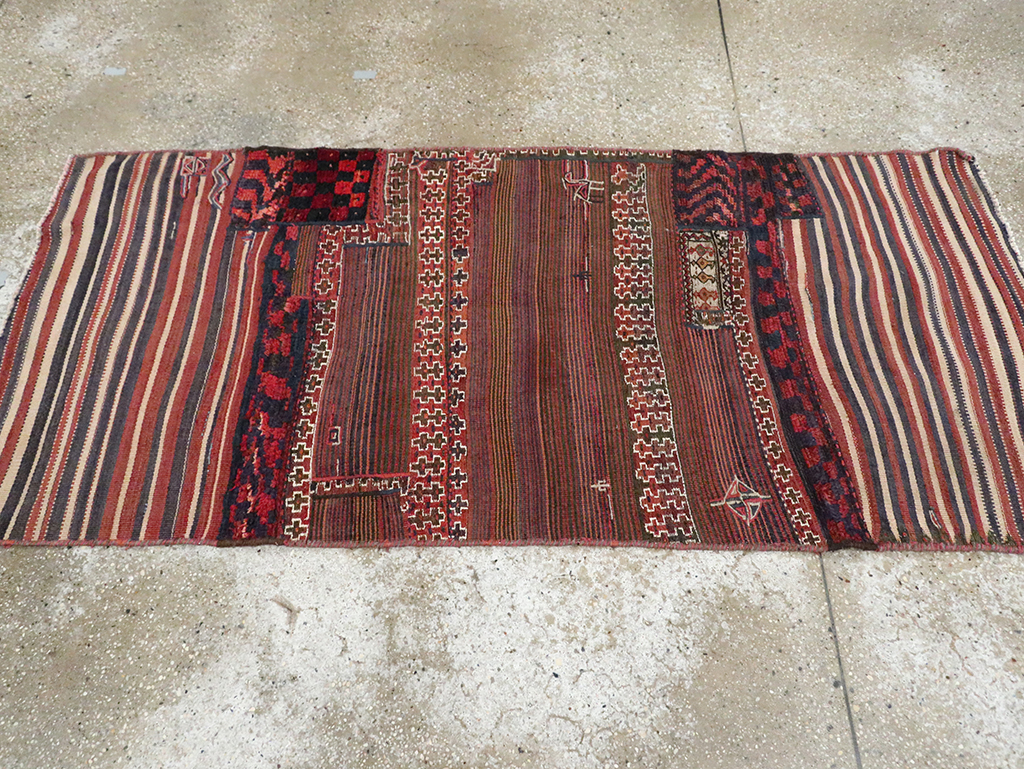 Vintage Persian Flatweave Kilim Throw Rug, No.28044 - Gsblank