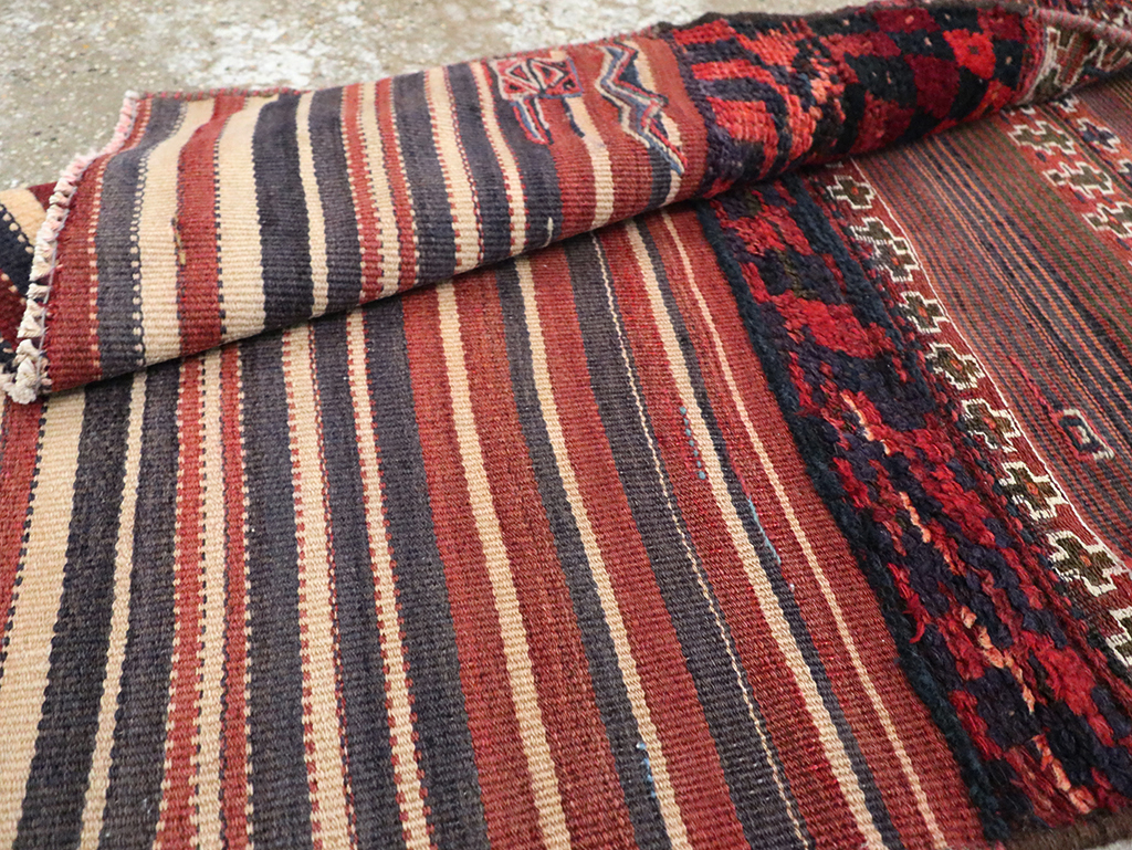 Vintage Persian Flatweave Kilim Throw Rug, No.28044 - Gsblank