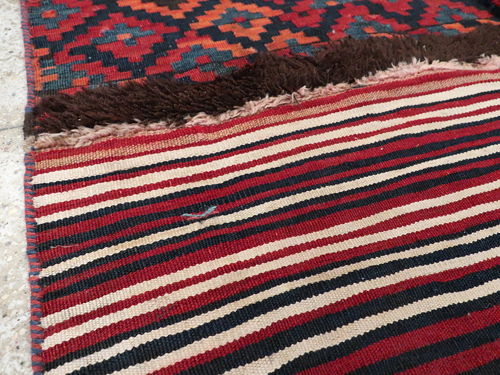 Vintage Persian Flatweave Kilim Small Runner, No.28045 - Gsblank