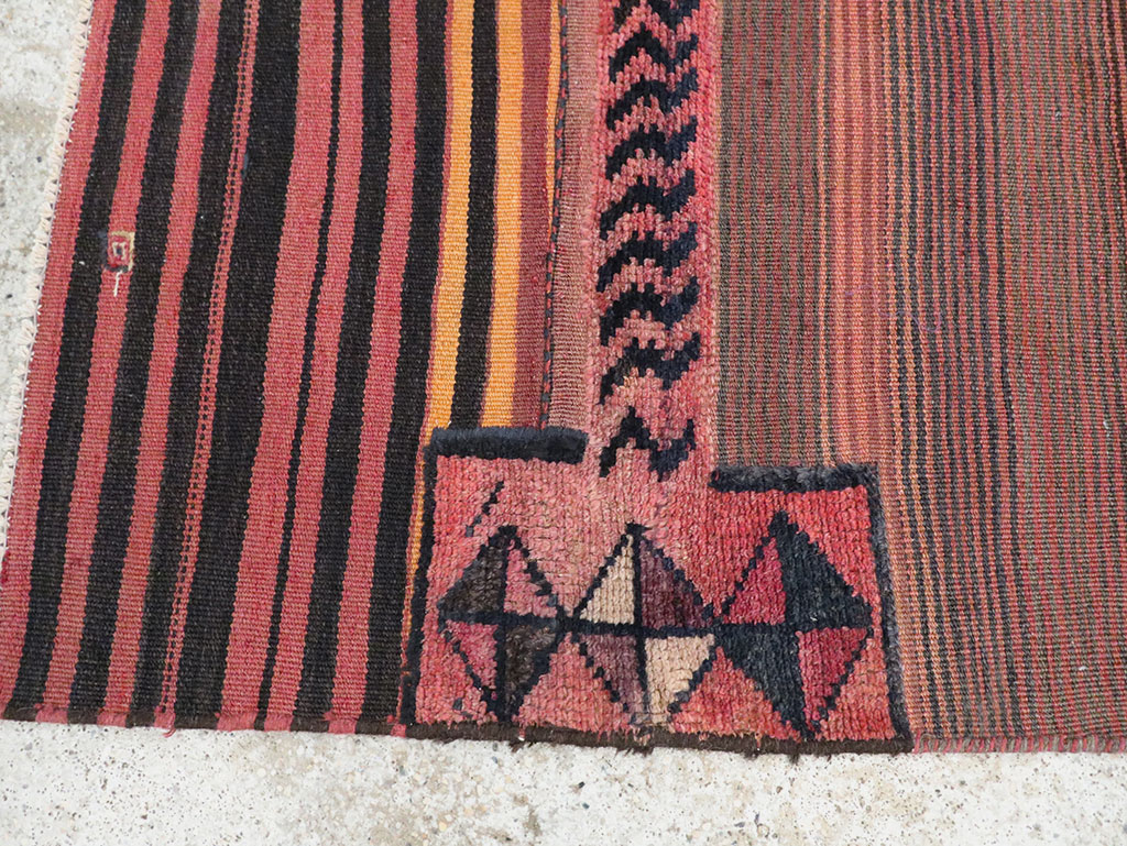 Vintage Persian Flatweave Kilim Throw Rug, No.28046 - Gsblank