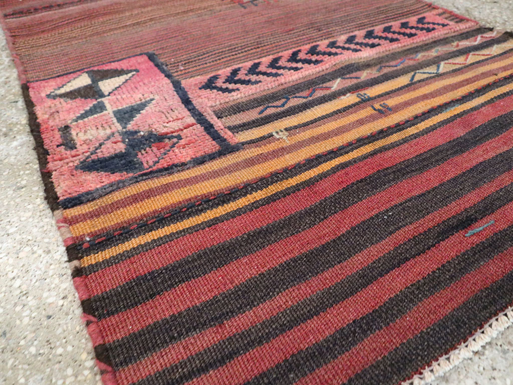 Vintage Persian Flatweave Kilim Throw Rug, No.28046 - Gsblank
