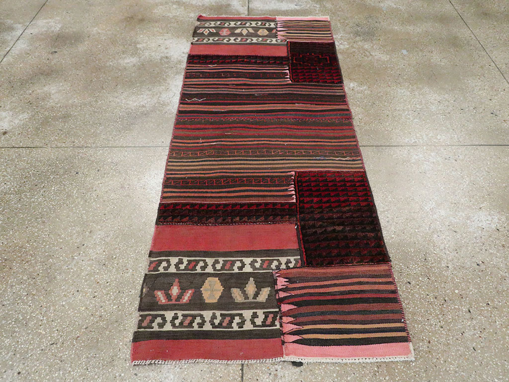 Vintage Persian Chaharmahal Bakhtiari Tacheh Flatweave Kilim, No.28047 - Gsblank