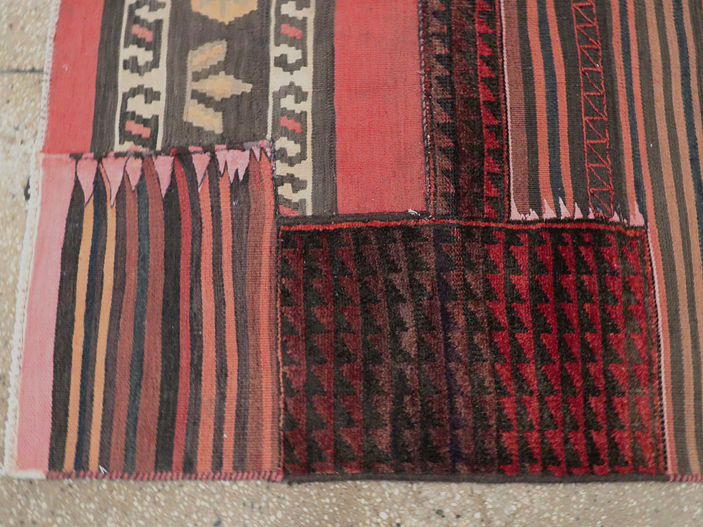 Vintage Persian Chaharmahal Bakhtiari Tacheh Flatweave Kilim, No.28047 - Gsblank