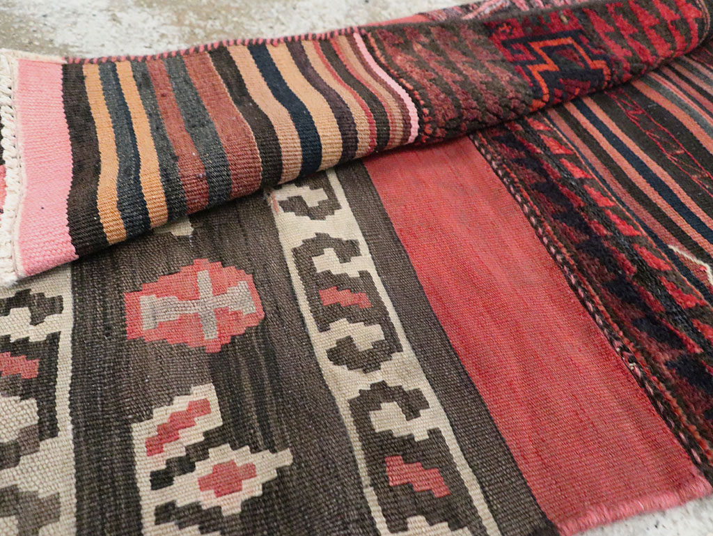 Vintage Persian Chaharmahal Bakhtiari Tacheh Flatweave Kilim, No.28047 - Gsblank