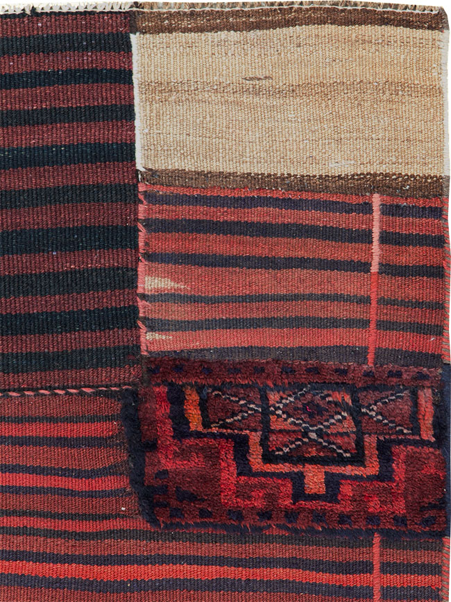 Vintage Persian Flatweave Rug, No.28048 - Gsblank