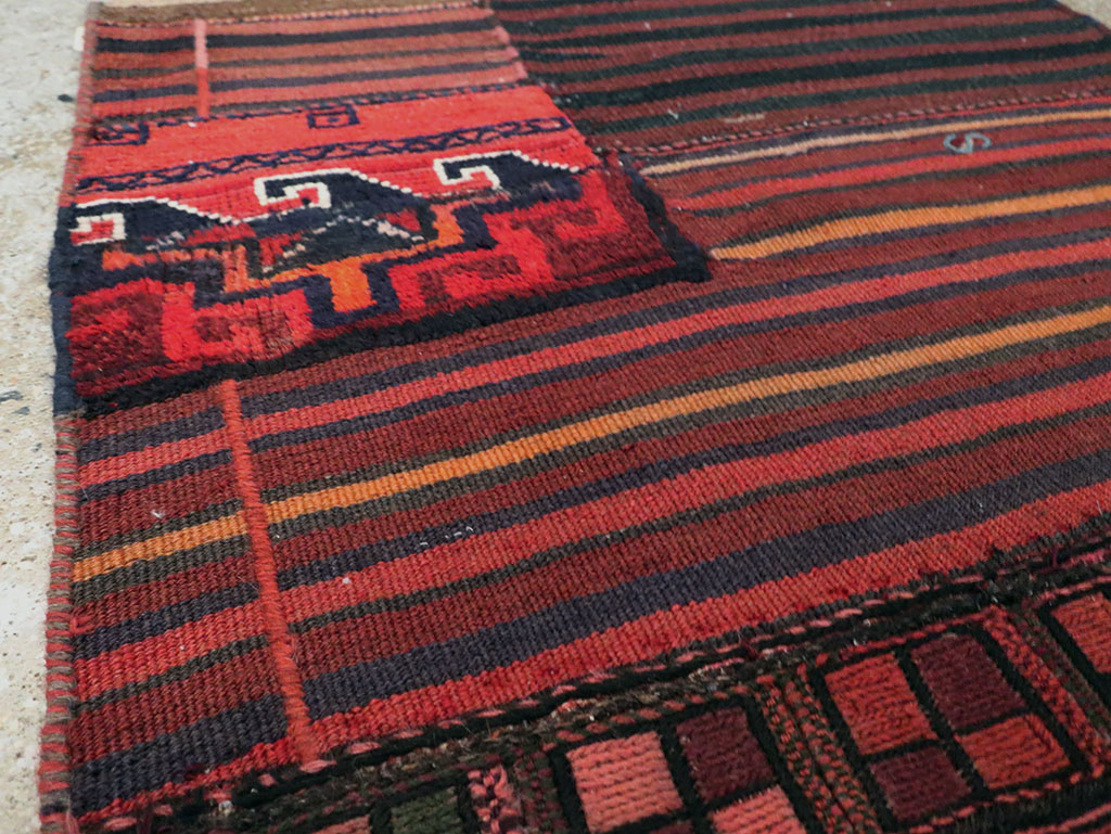 Vintage Persian Flatweave Rug, No.28048 - Gsblank