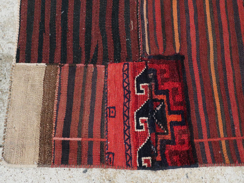 Vintage Persian Flatweave Rug, No.28048 - Gsblank