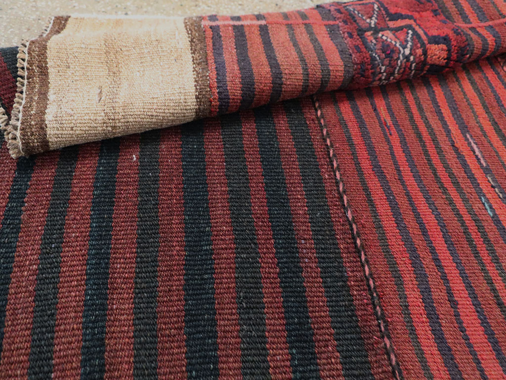 Vintage Persian Flatweave Rug, No.28048 - Gsblank