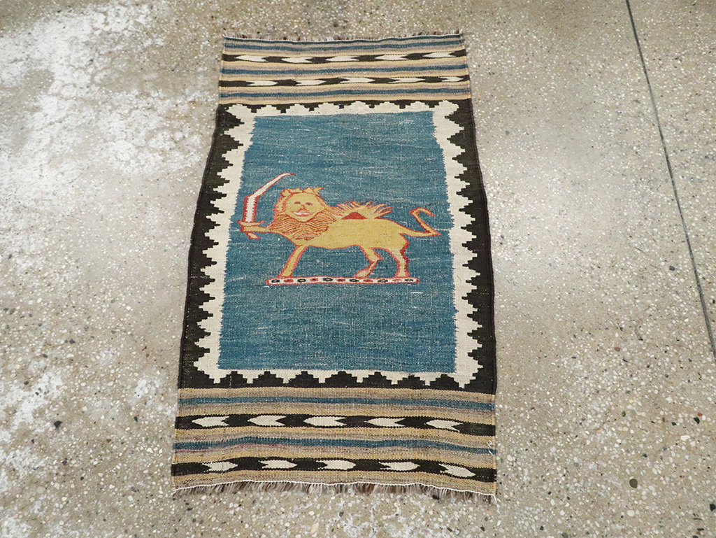 Vintage Persian Pictorial Kilim, No.28050 - Gsblank