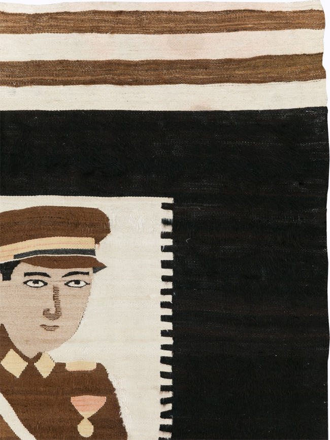 Vintage Pictorial Flatweave, No.28052 - Gsblank