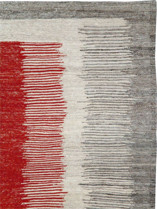 Modern Persian Flatweave Kilim, No.28054 - Gsblank