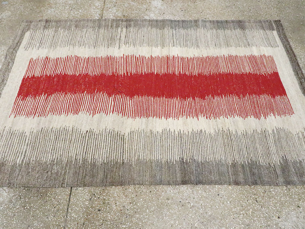 Modern Persian Flatweave Kilim, No.28054 - Gsblank