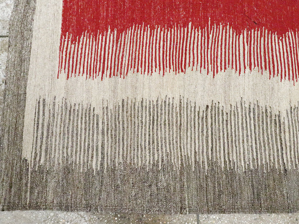 Modern Persian Flatweave Kilim, No.28054 - Gsblank