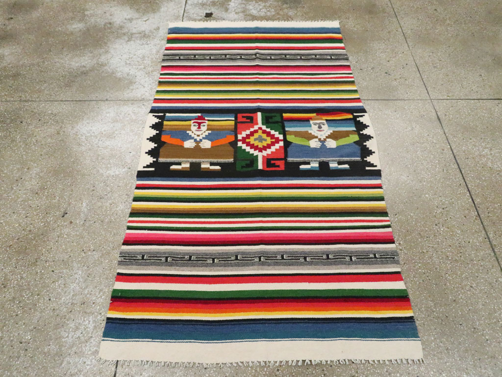Vintage Persian Pictorial Kilim, No.28055 - Gsblank